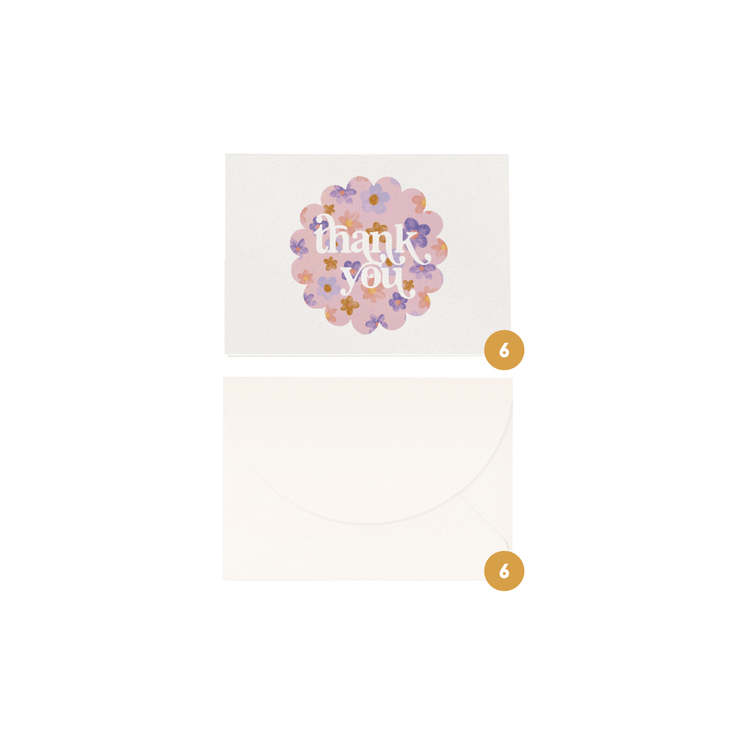 Thank You 'Blossoms' Boxed Card Set (6pk)