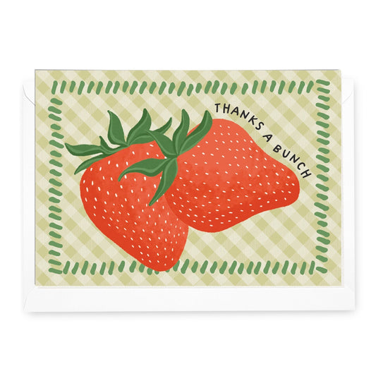 'Thanks a Bunch' Strawberry Card