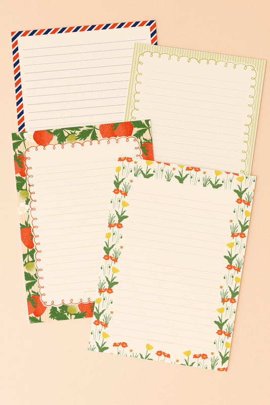'Vintage Airmail' Lined Letter Writing Stationery