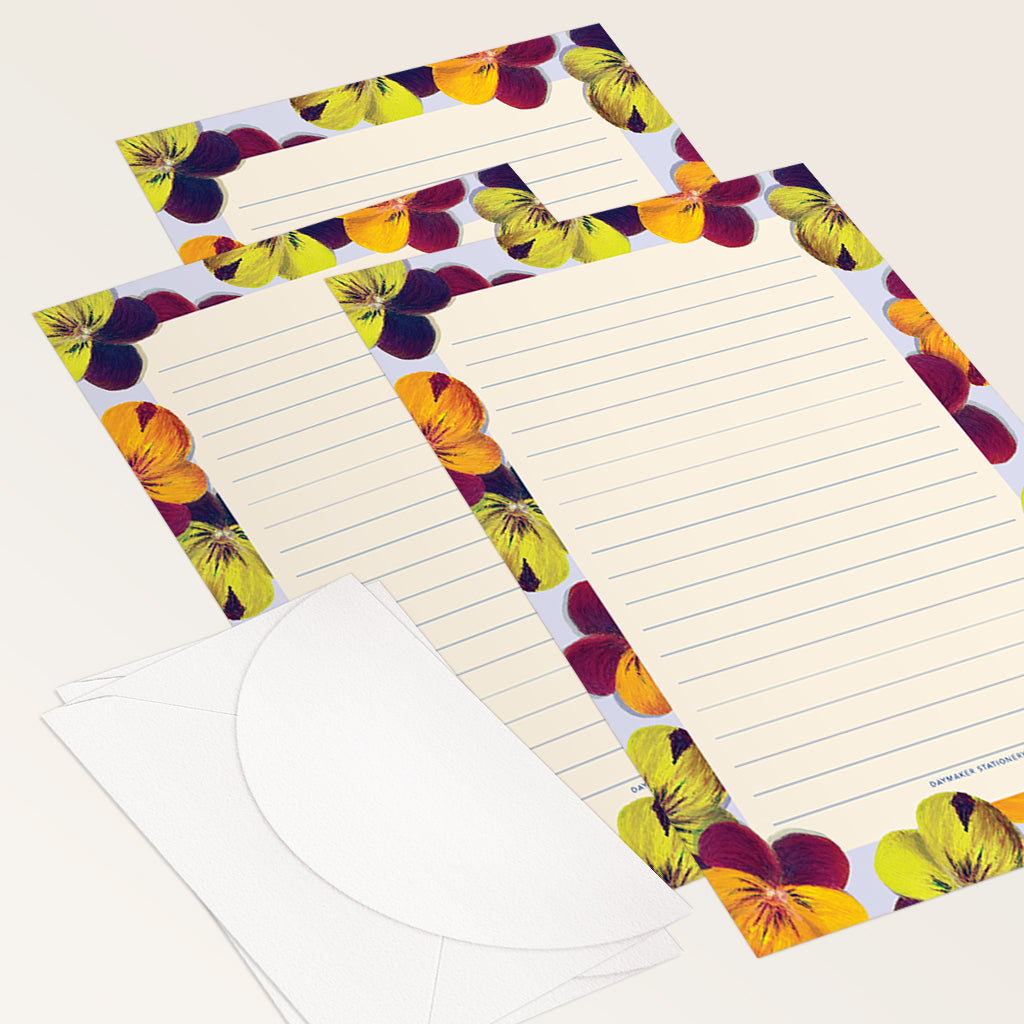 'Viola' Lined Letter Writing Stationery Set