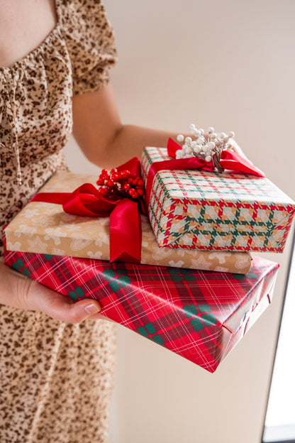 'Christmas Tartan' Wrapping Paper Roll