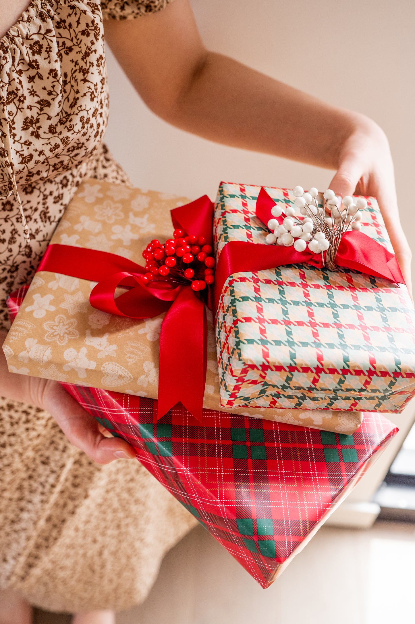 'Christmas Biscuits' Kraft Wrapping Paper Roll