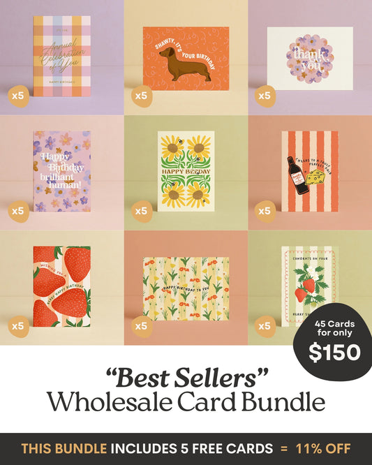 “Best Sellers” $150 Wholesale Card Bundle (Includes 5 Free Cards!)