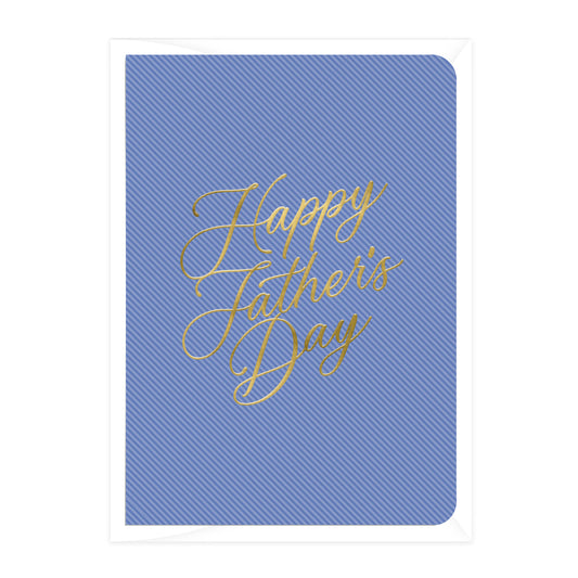 'Happy Father's Day' Navy Pinstripe Greeting Card