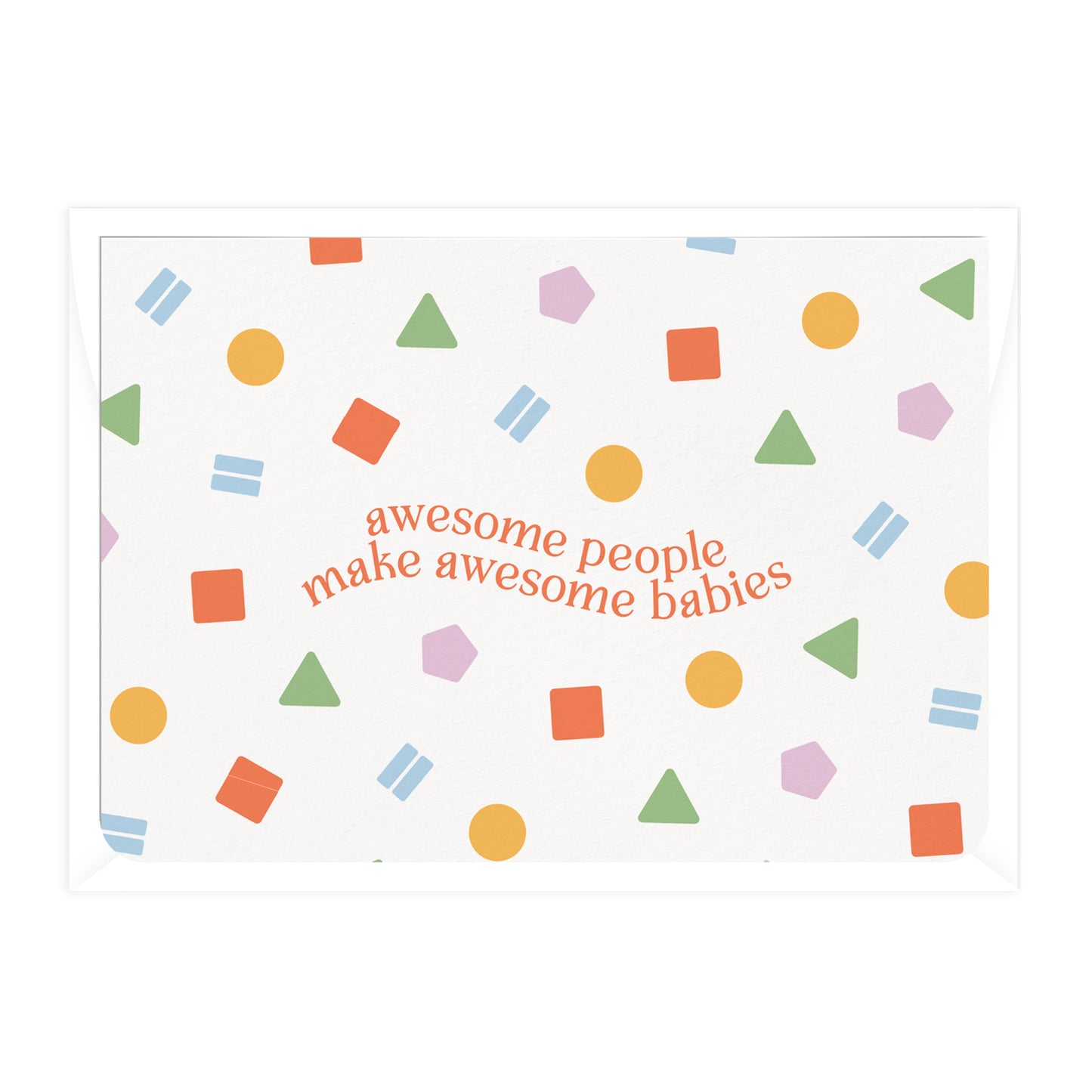 'Awesome People make Awesome Babies' Greeting card