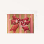 Gold-Foiled Christmas Card - Bow