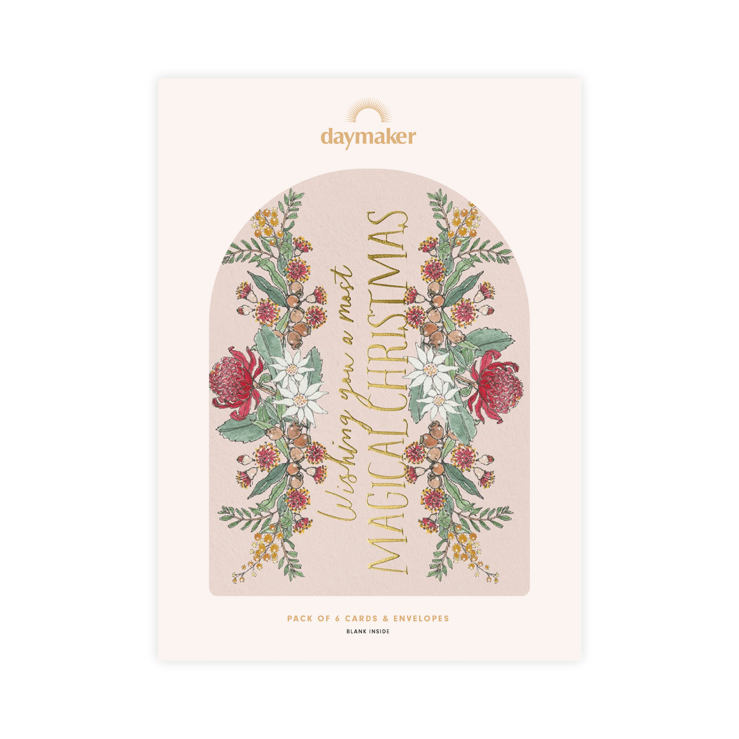 'Have a Magical Christmas' Native Floral Cards (6pk)