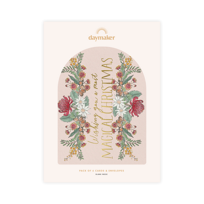 'Have a Magical Christmas' Native Floral Cards (6pk)