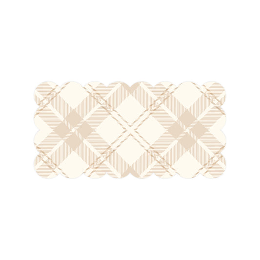 'Blank' Beige Tartan Gift Tag