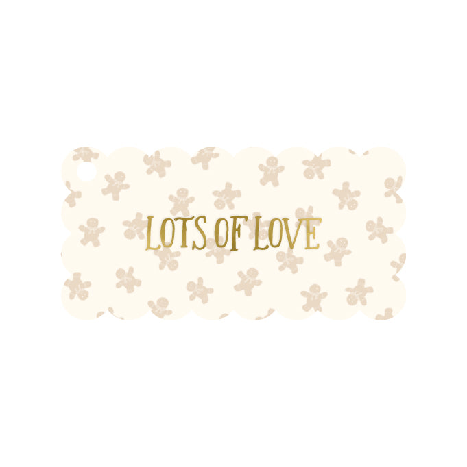 'Lots of Love' Gingerbread Gift Tag