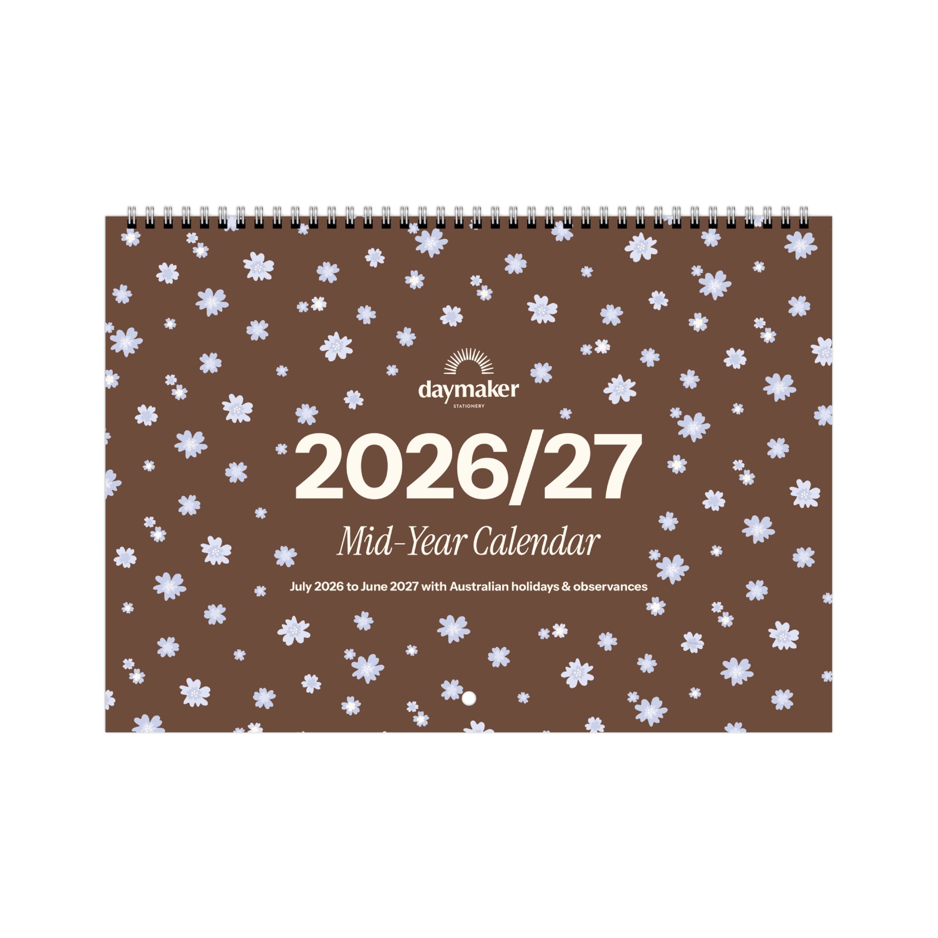 2026/27 Mid-Year Wall Calendar 'Blue Blossoms'