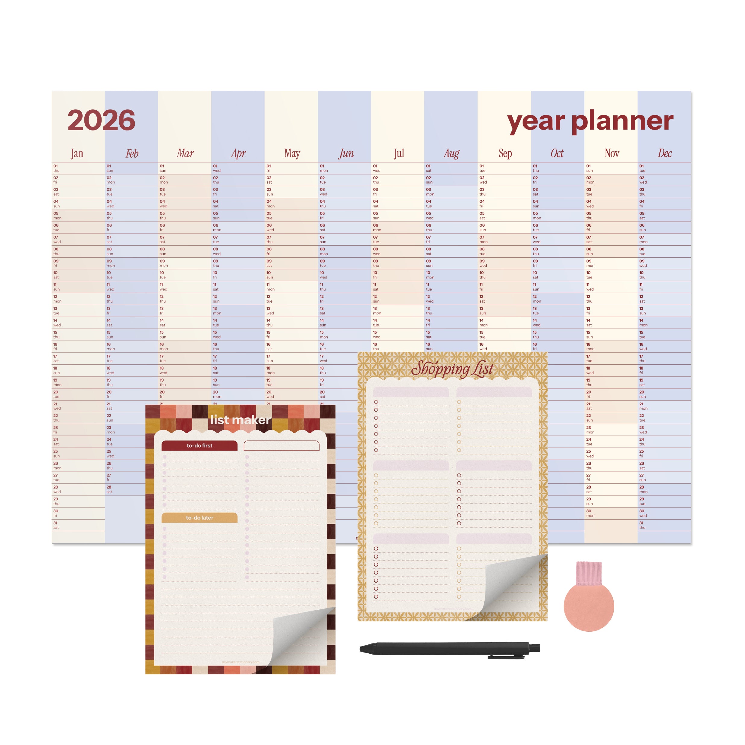 'Blue Stripe' 2026 Planning Bundle
