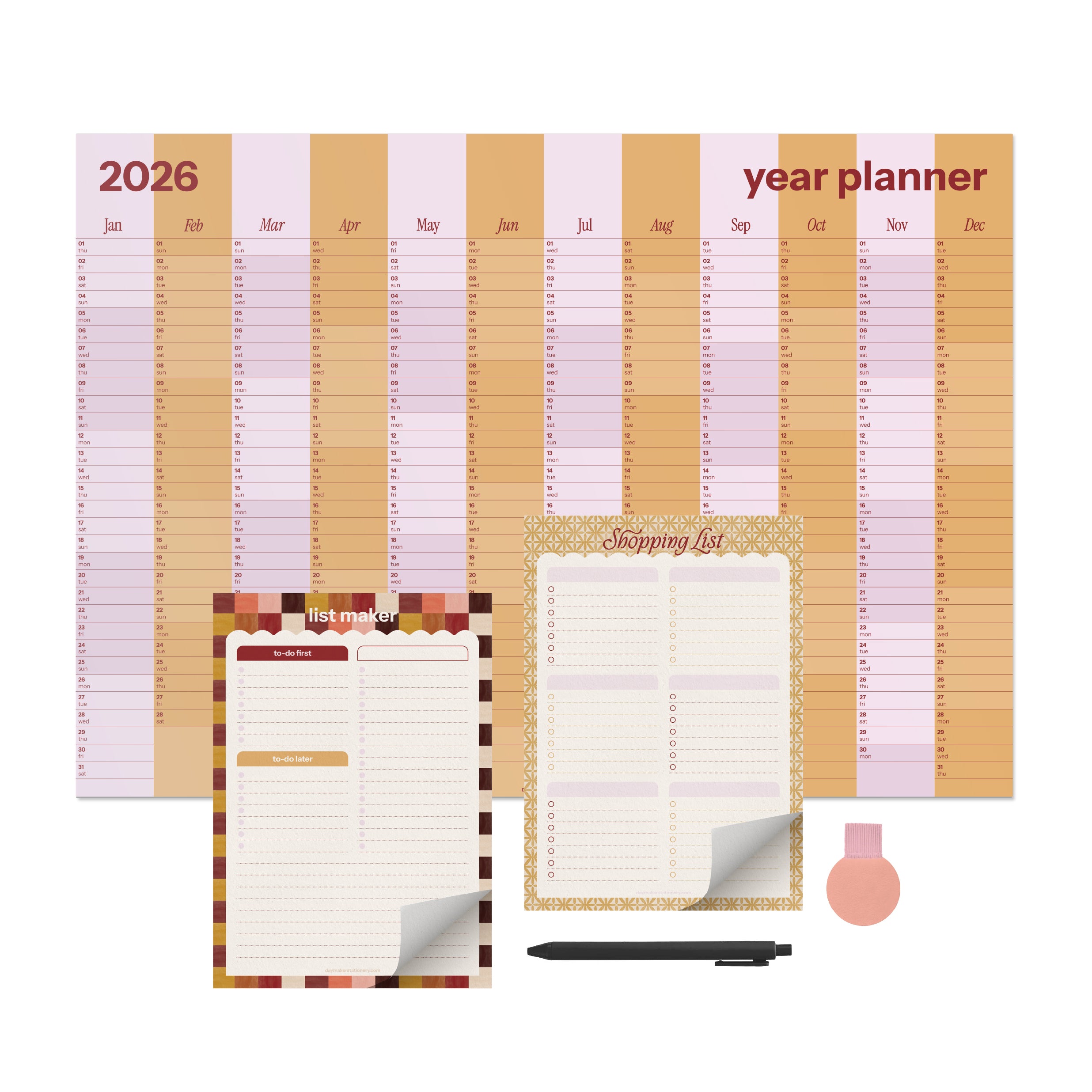 'Lilac & Ochre' 2026 Planning Bundle