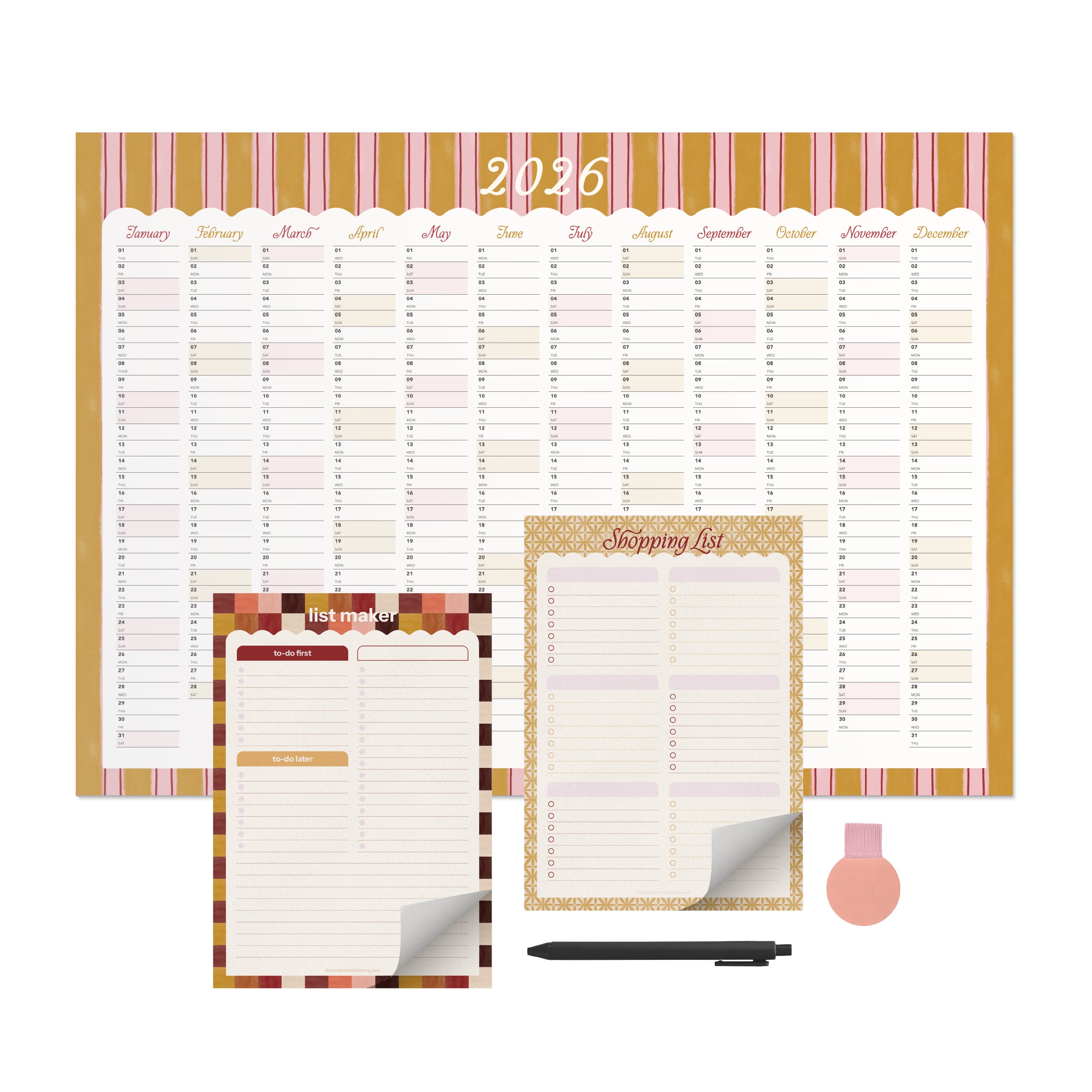 'Golden Stripe' 2026 Planning Bundle