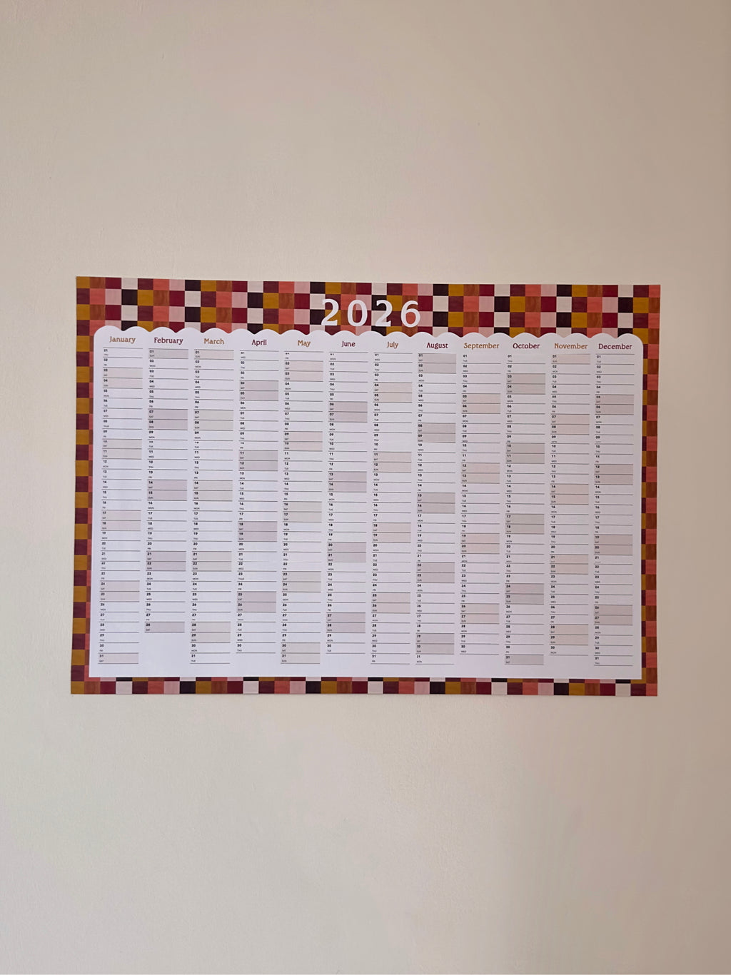 2026 Year Planner 'Tuscan Check'