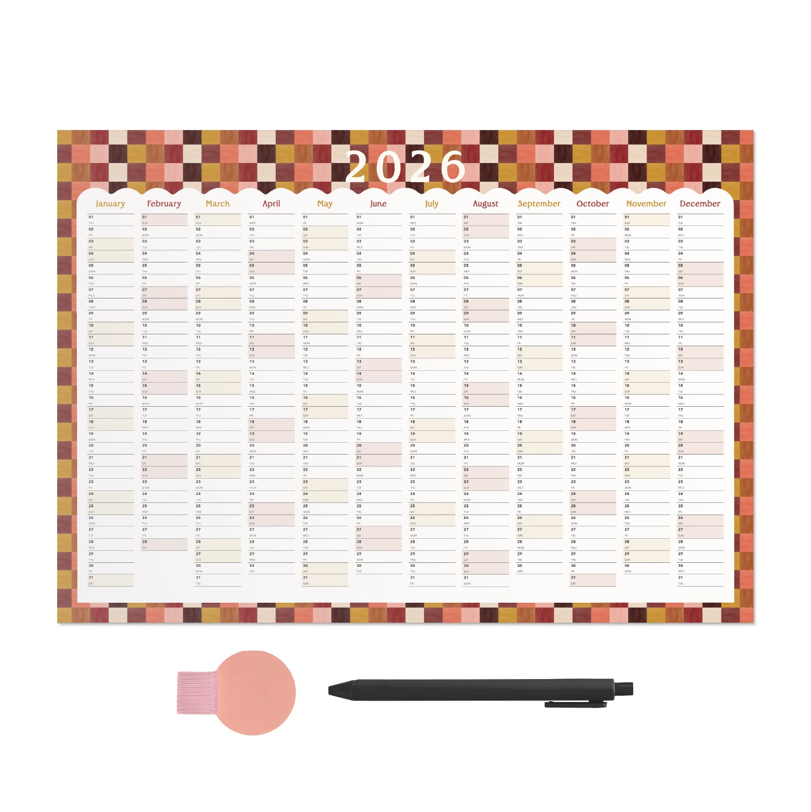 'Tuscan Check' 2026 Planning Bundle