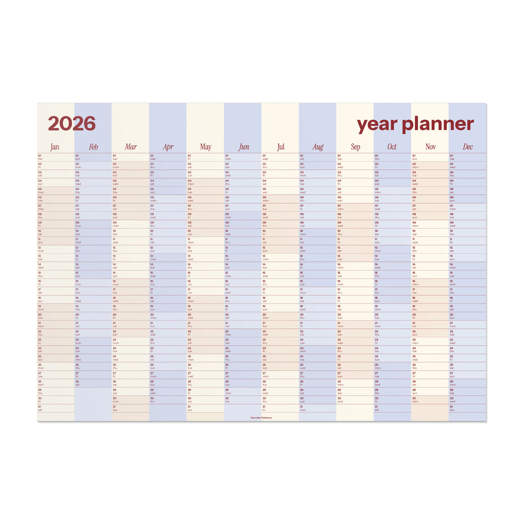 2026 Year Planner 'Blue Stripe'