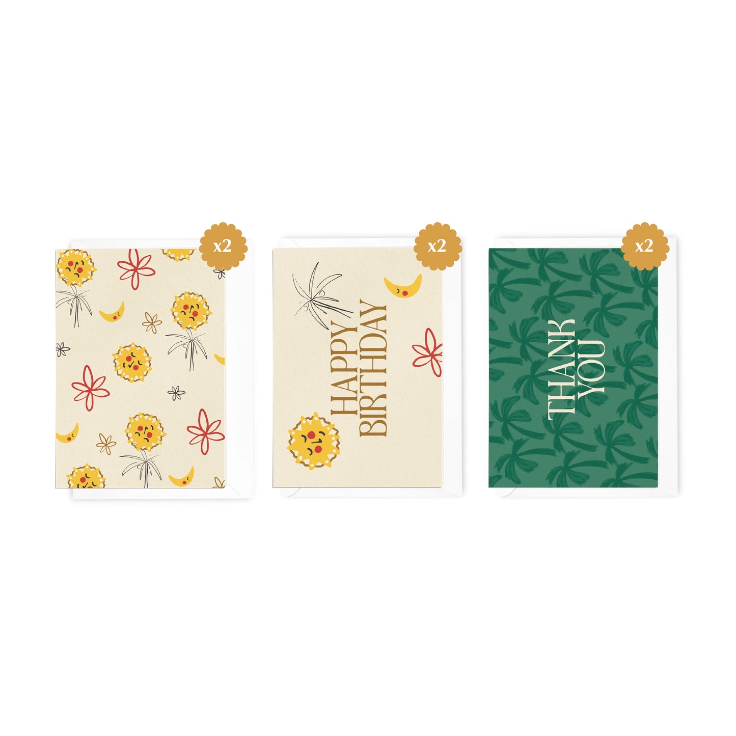 Mixed 'Luma' Greeting Cards (6pk)