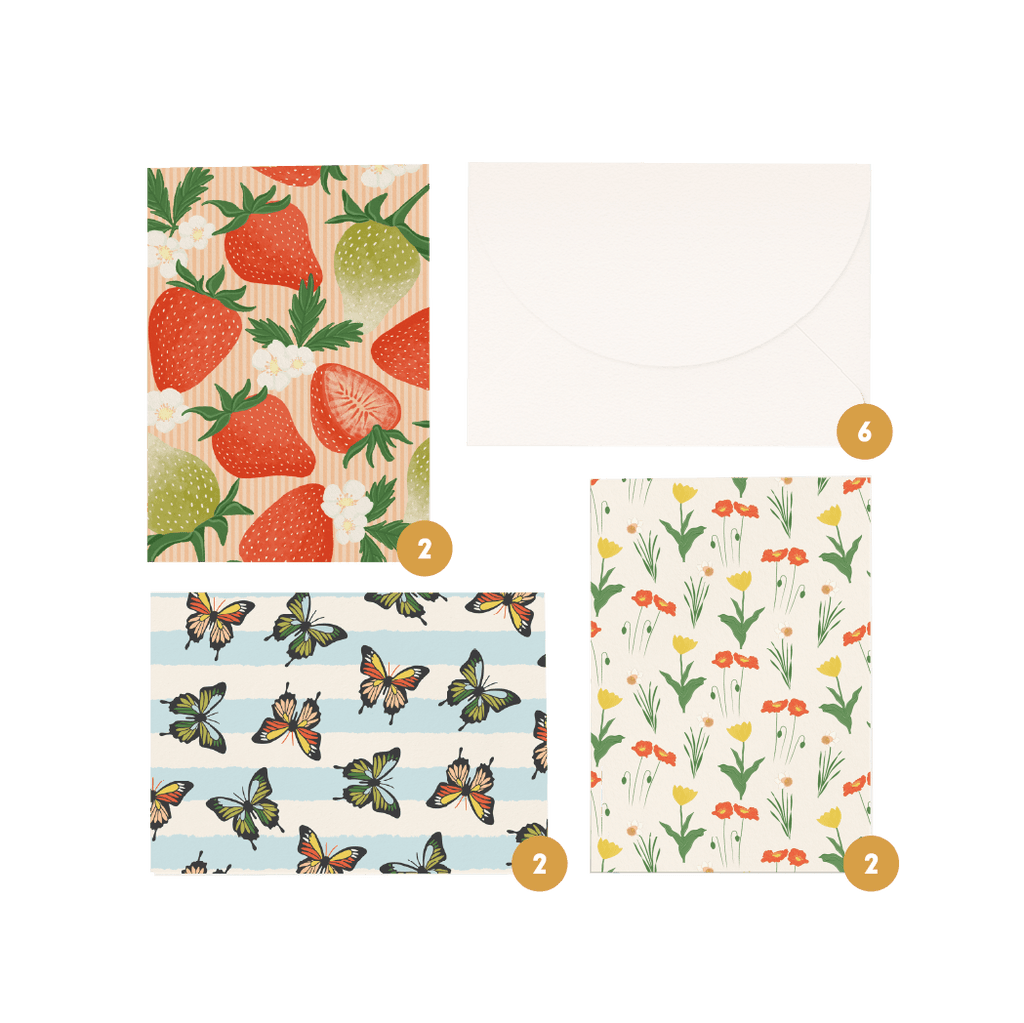 Mixed 'Blank' Boxed Card Set (6pk) - Le Petit Plaisir