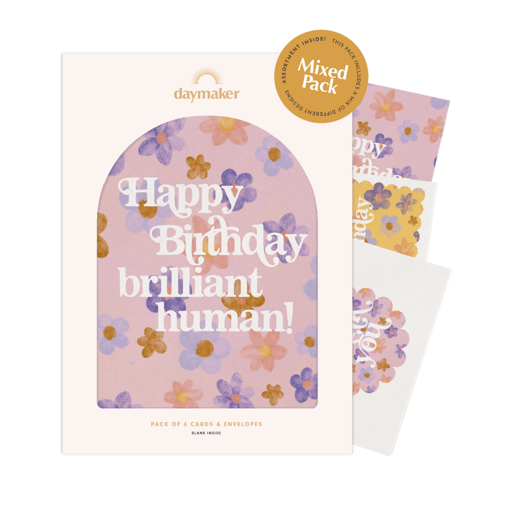 Mixed 'Blossoms' Boxed Card Set (6pk)