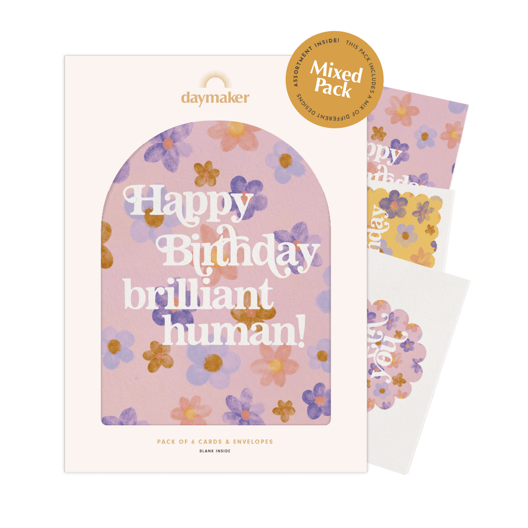 Mixed 'Blossoms' Boxed Card Set (6pk)