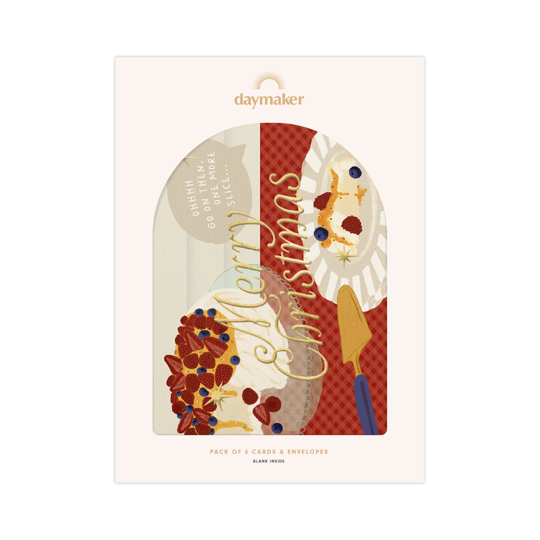 'Merry Christmas' Pavlova Boxed Card Set (6pk) with Gold Foil