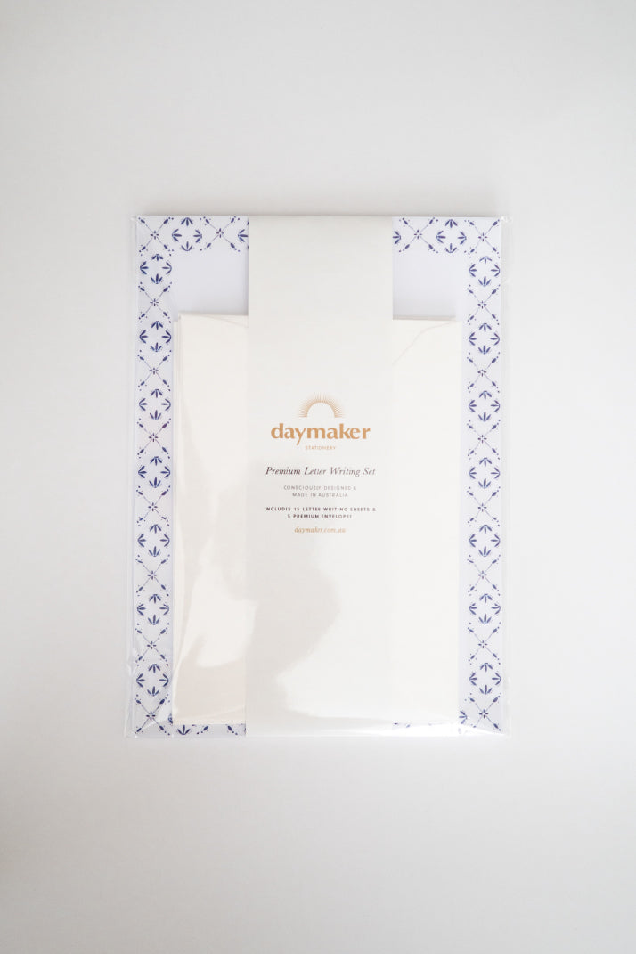 'Amalfi Tile' Lined Letter Writing Stationery Set