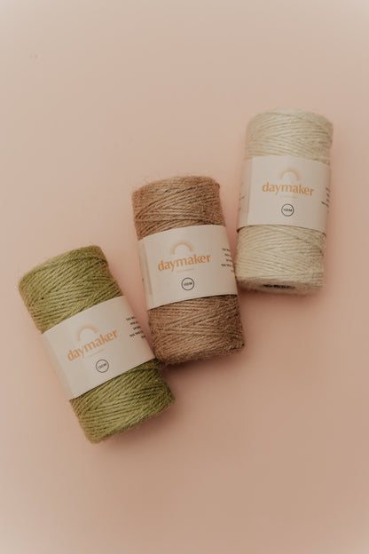 'White' Biodegradable Jute Twine (100m)