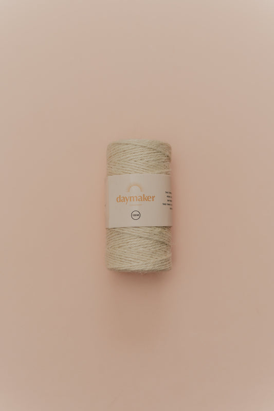 'White' Biodegradable Jute Twine (100m)