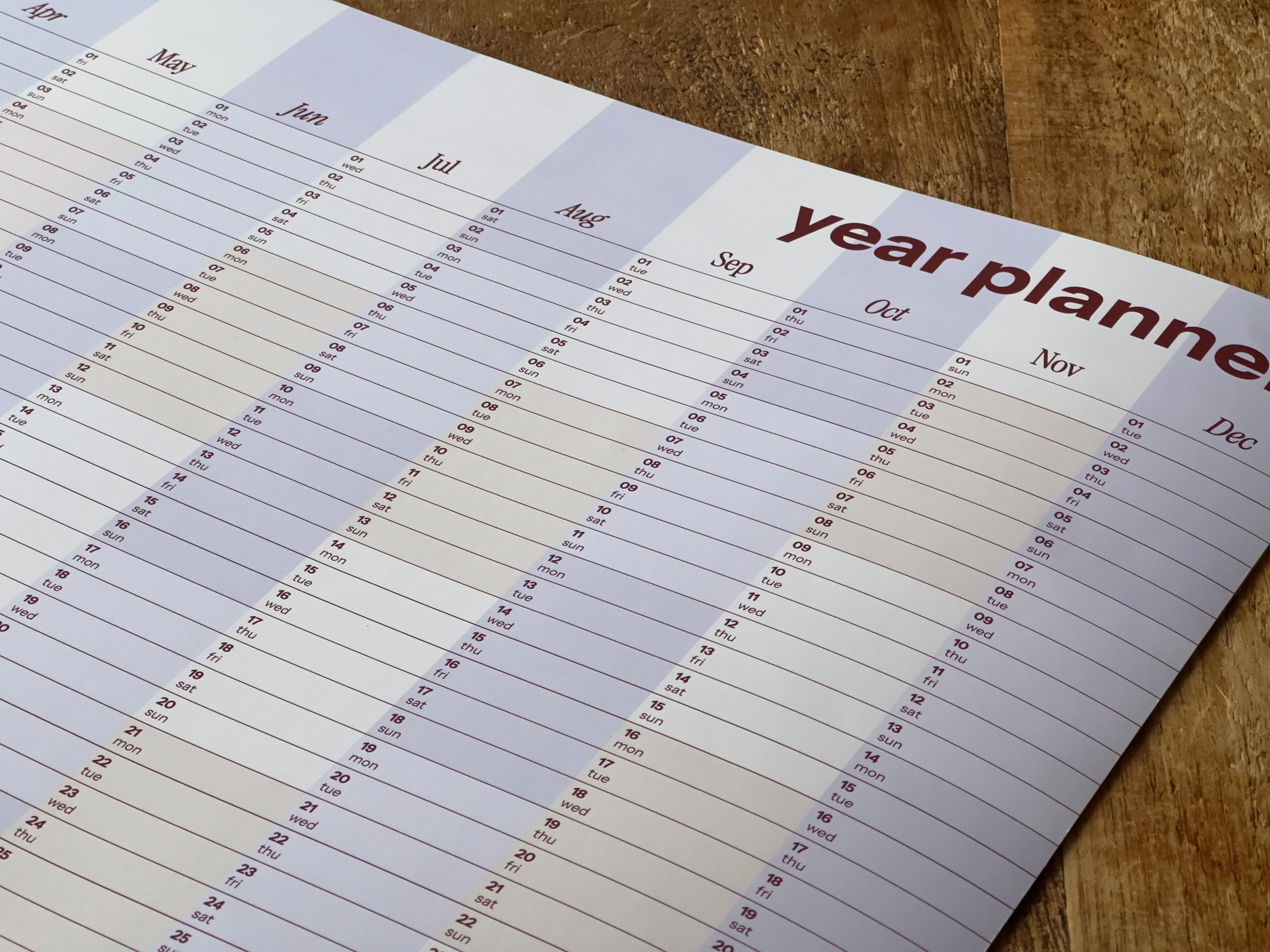2026 Year Planner 'Blue Stripe'