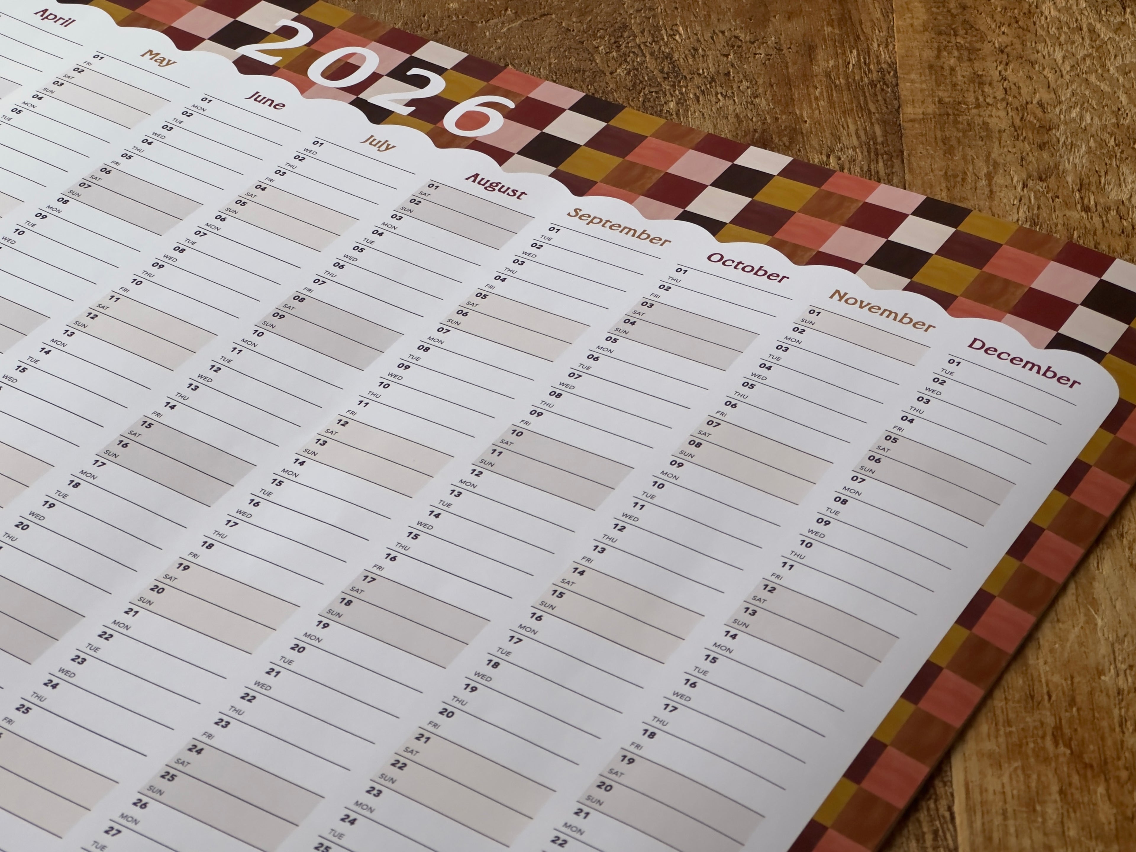 2026 Year Planner 'Tuscan Check'
