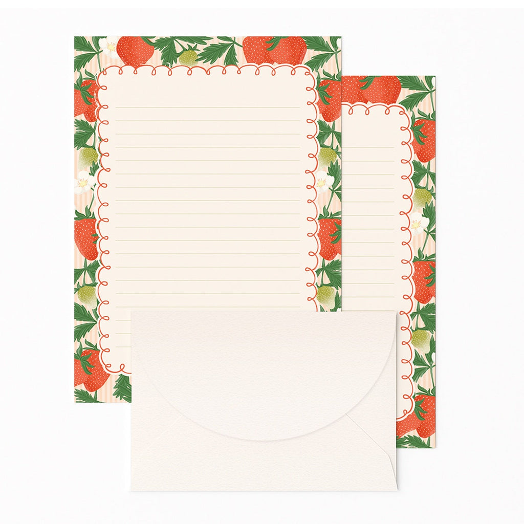 'Fraise' Lined Letter Writing Stationery