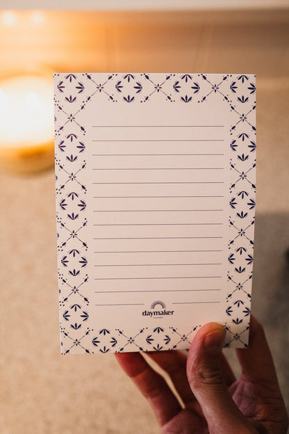 'Amalfi Tile' Lined Mini Magnetic Notepad