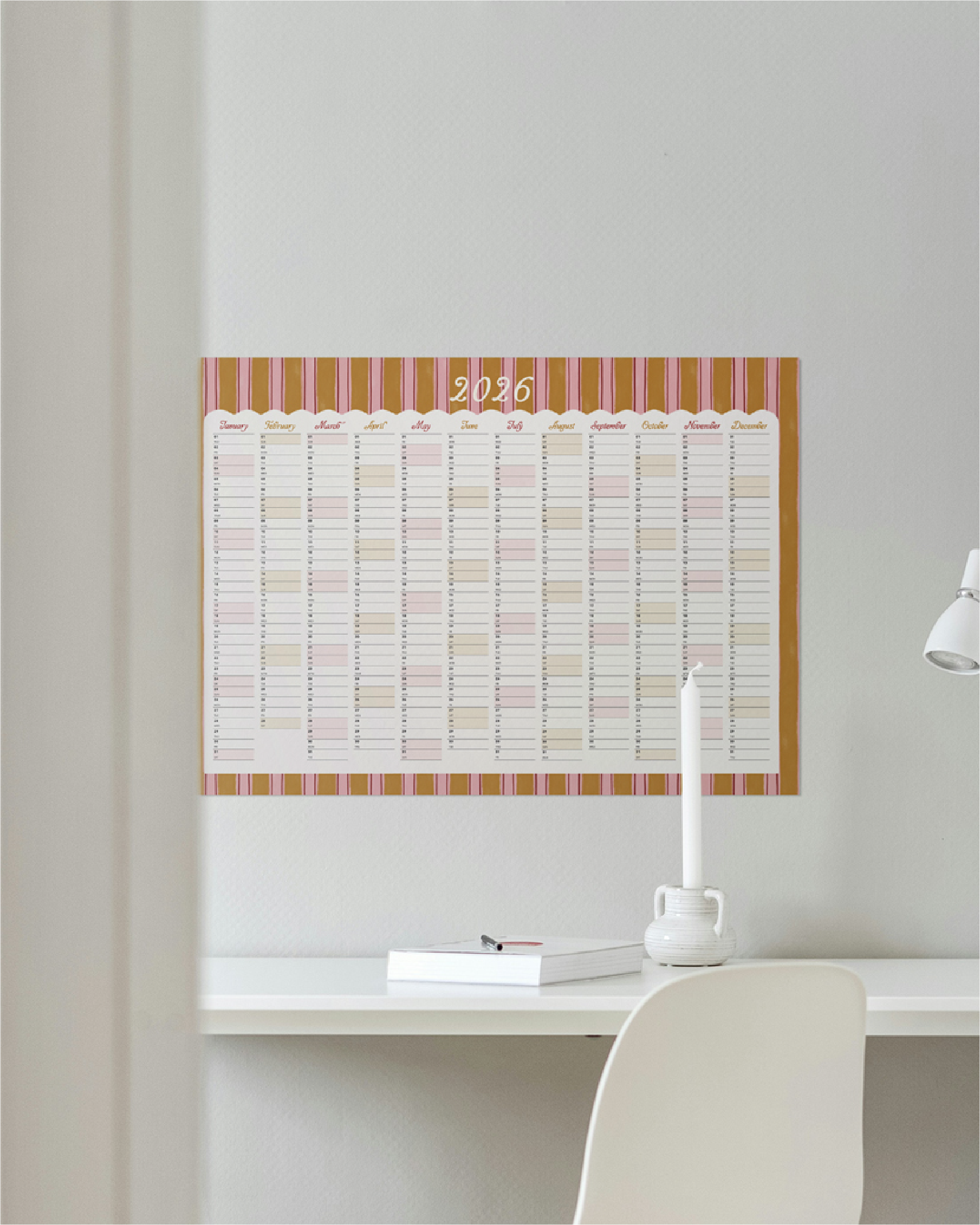 2026 Year Planner 'Golden Stripe'