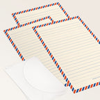 'Vintage Airmail' Lined Letter Writing Stationery