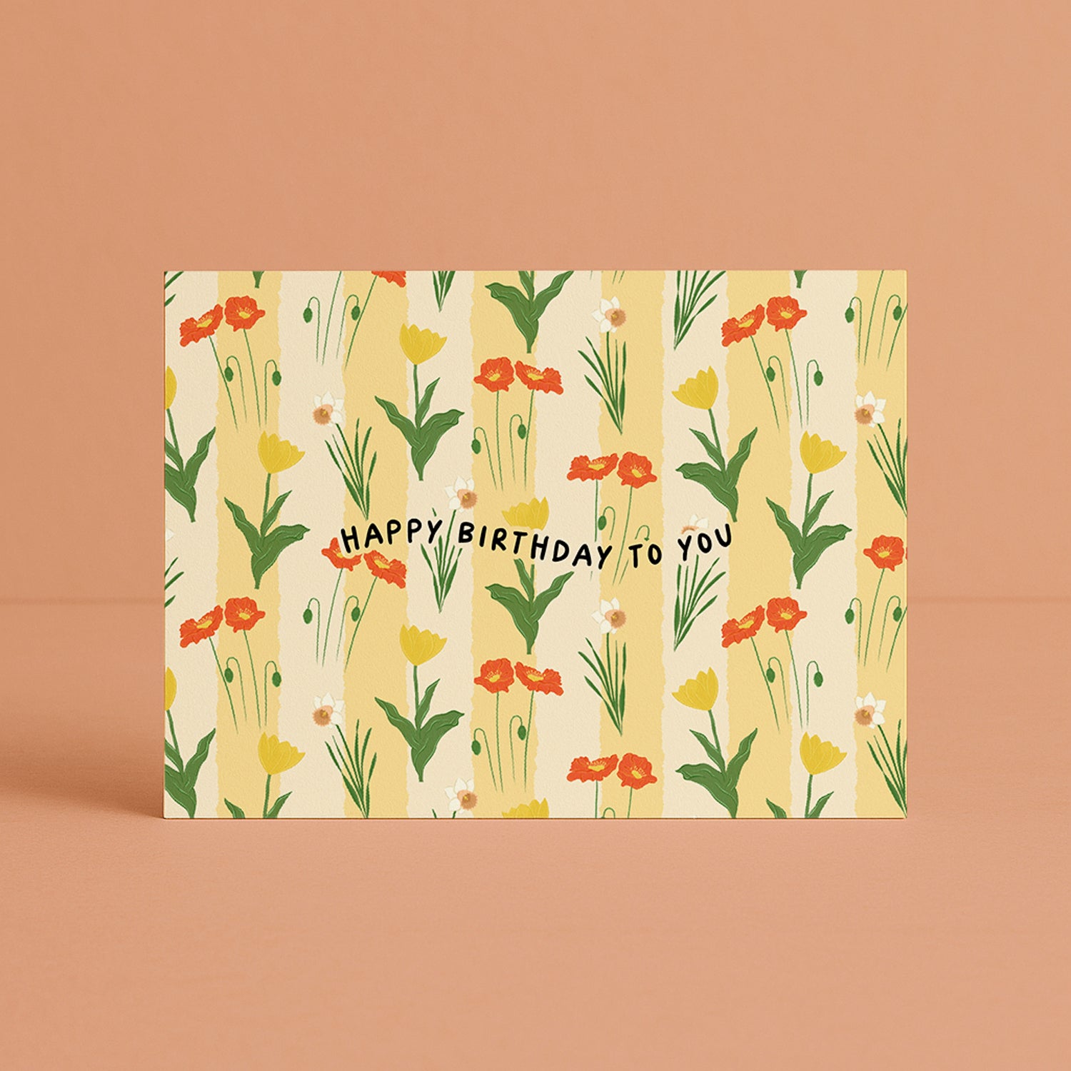 'Happy Birthday' Flower Garden Card
