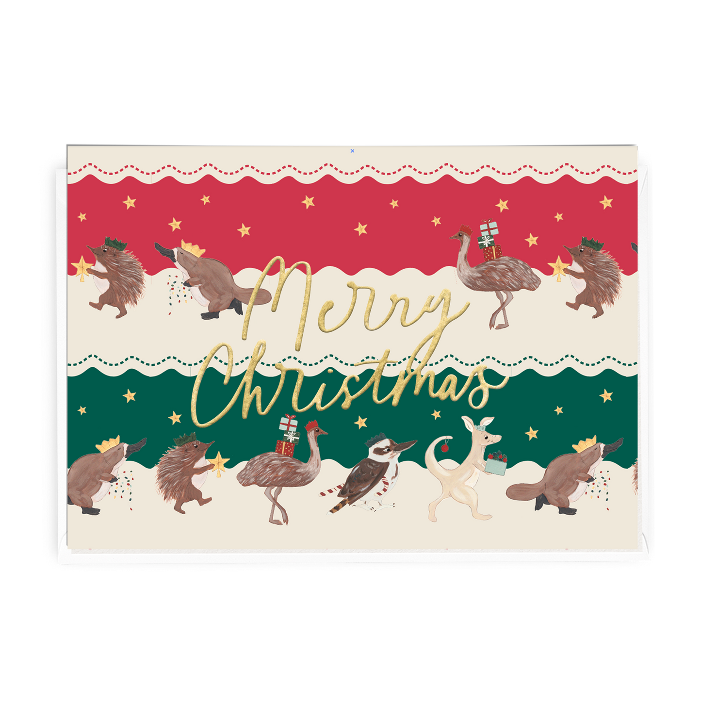 'Merry Christmas' Aussie Animals Greeting Card