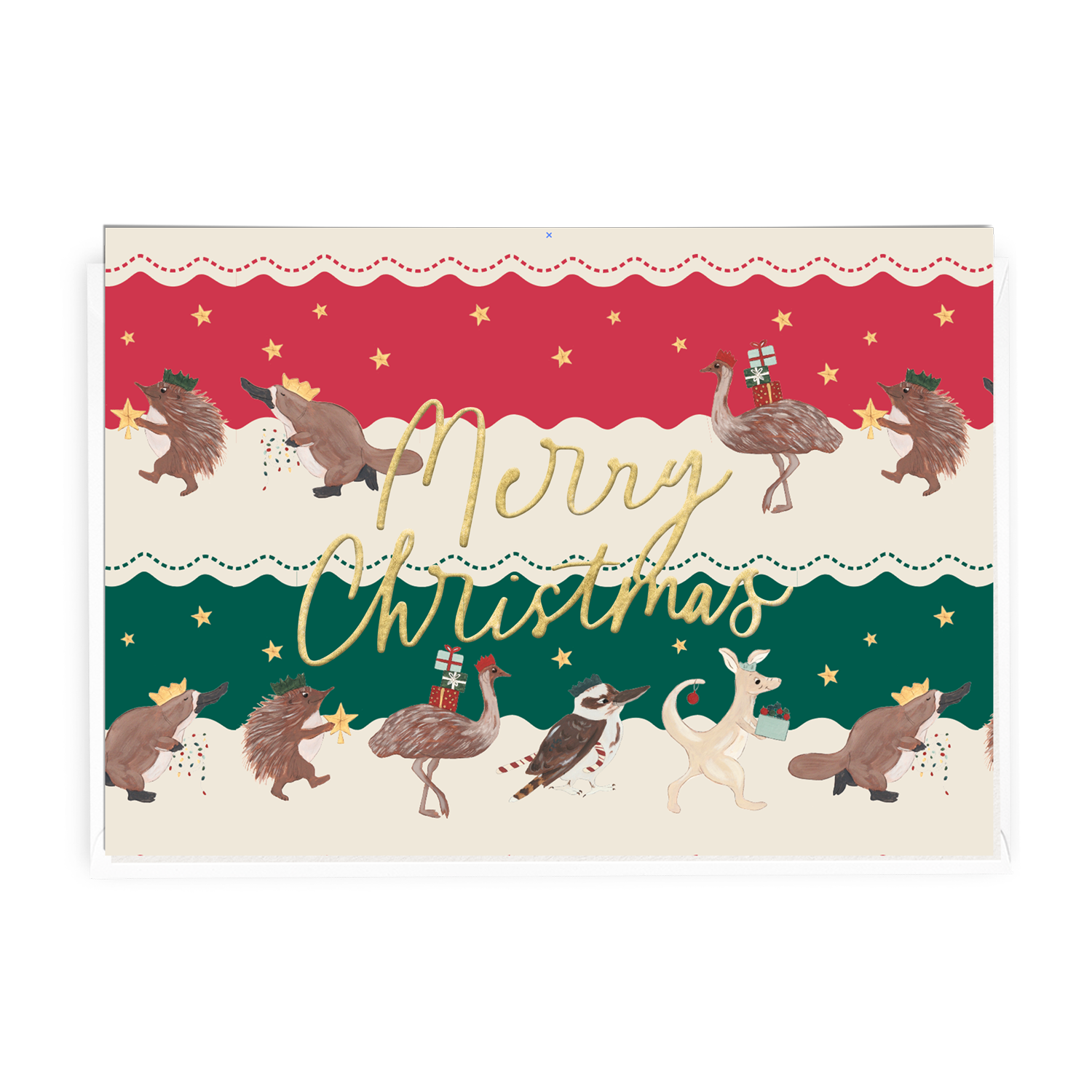 'Merry Christmas' Aussie Animals Greeting Card