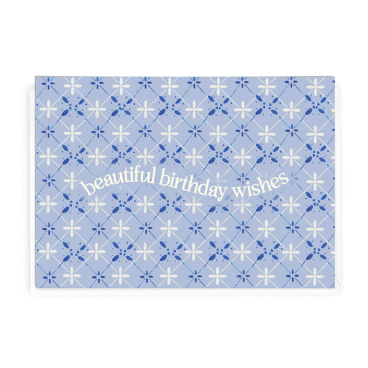 'Beautiful Birthday Wishes' Tile Greeting Card