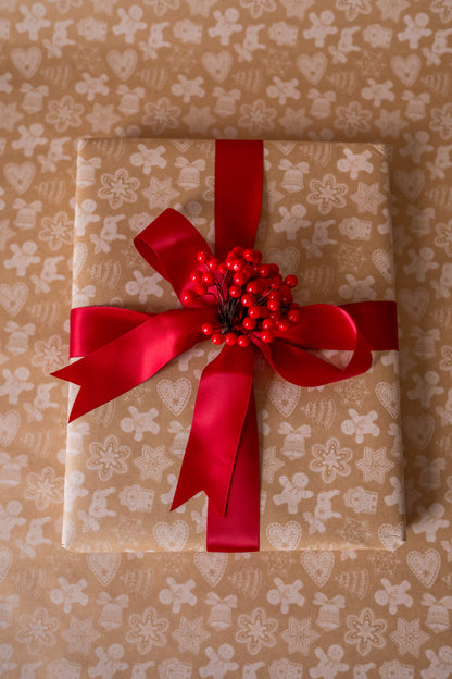 'Christmas Biscuits' Kraft Wrapping Paper Roll