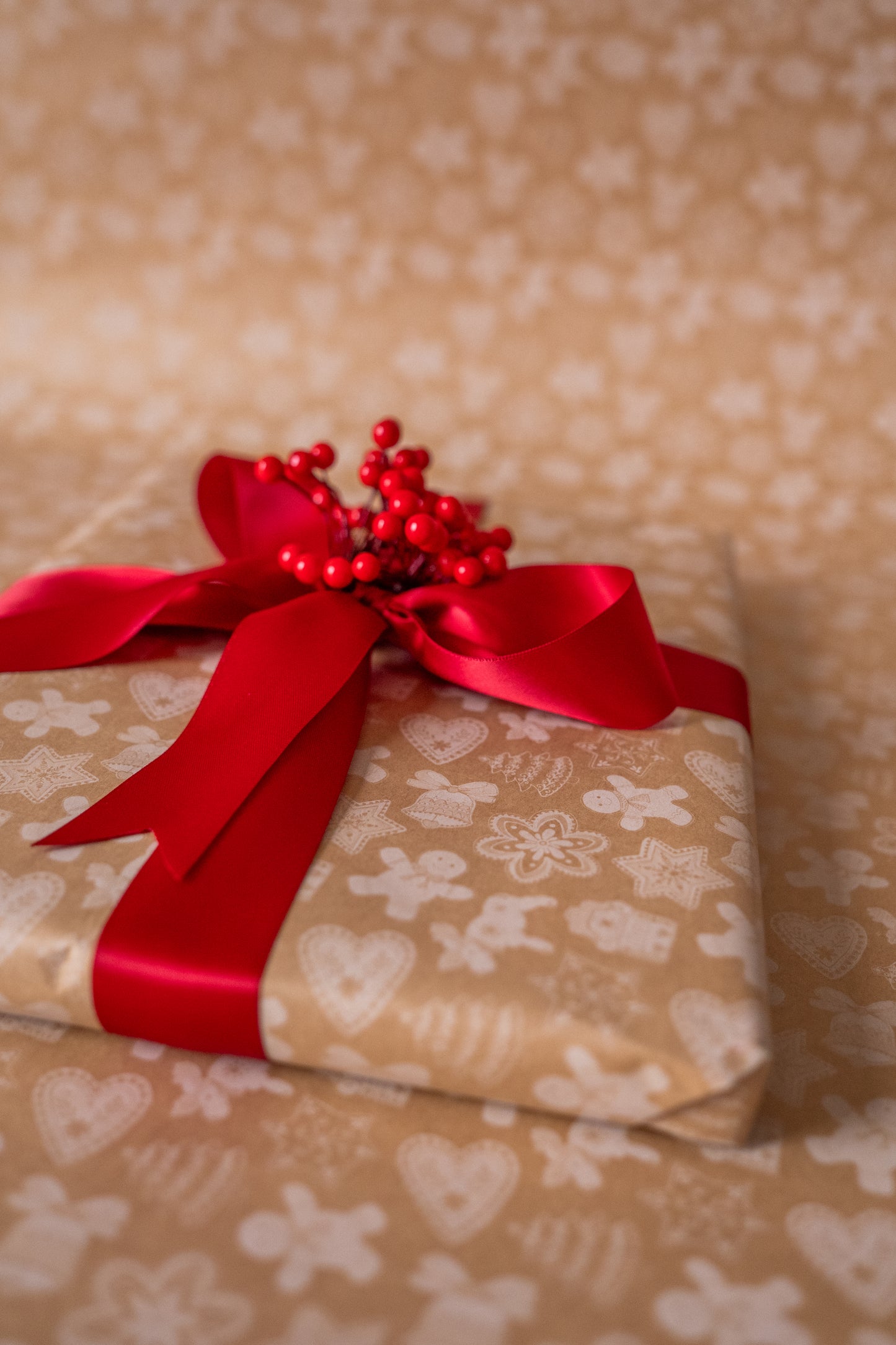 'Christmas Biscuits' Kraft Wrapping Paper Roll