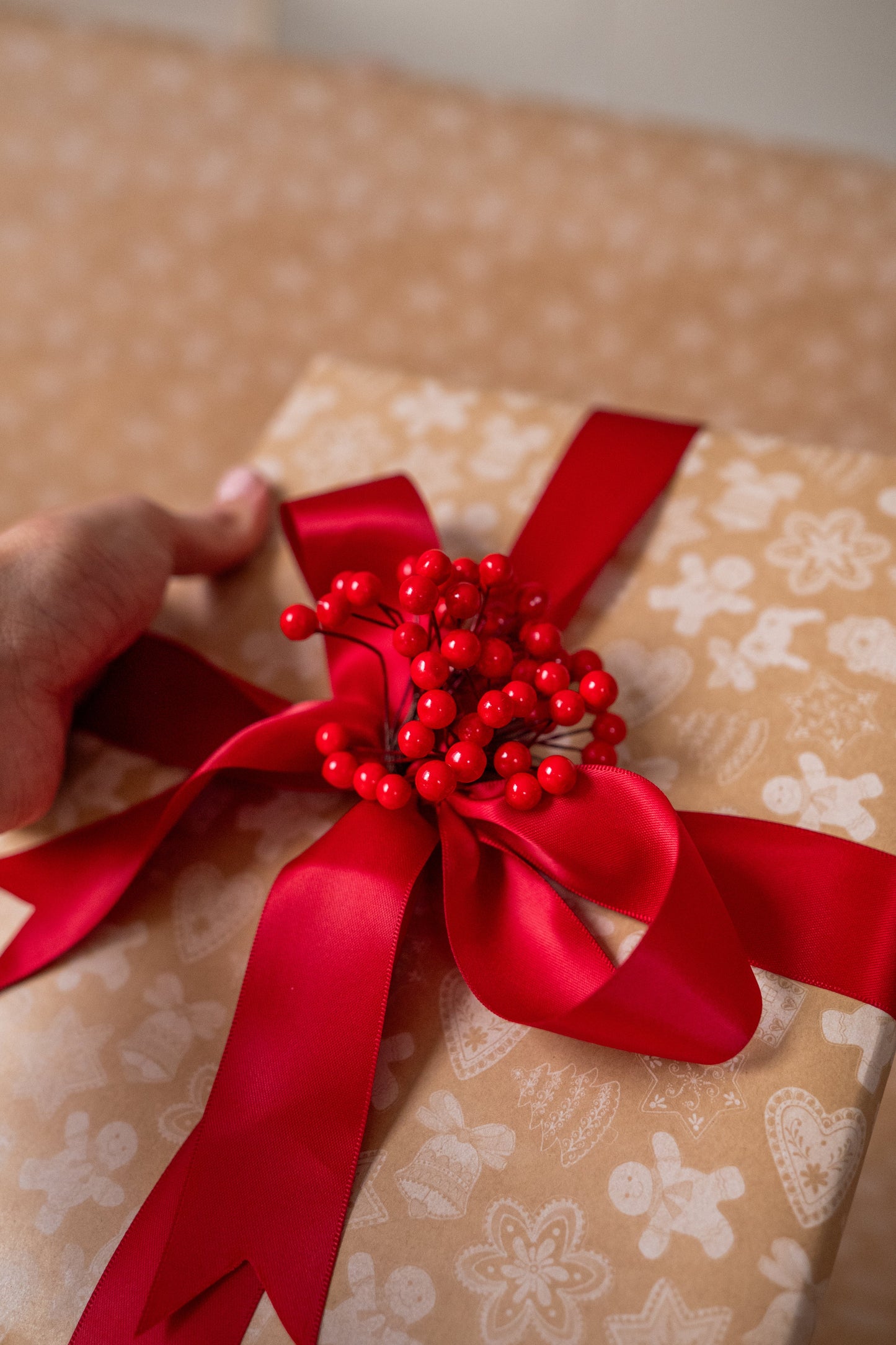 'Berry Bunch' Gift Embellishment in Red