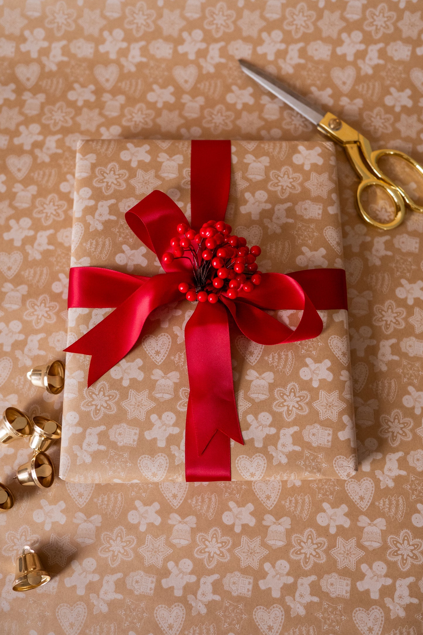 'Christmas Biscuits' Kraft Wrapping Paper Roll