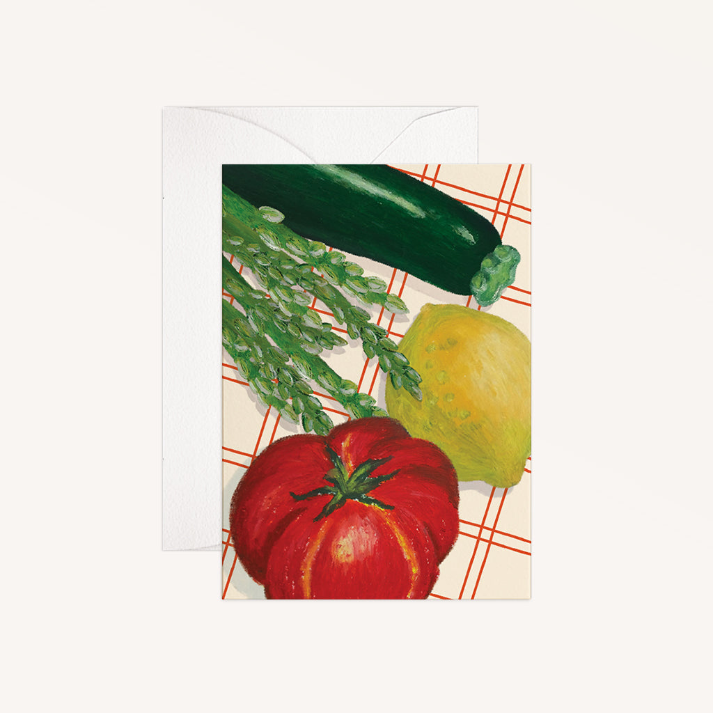 'Fresh Veg' Blank Note Card
