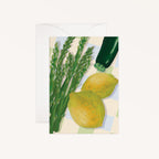 'Zesty Asparagus' Blank Note Card
