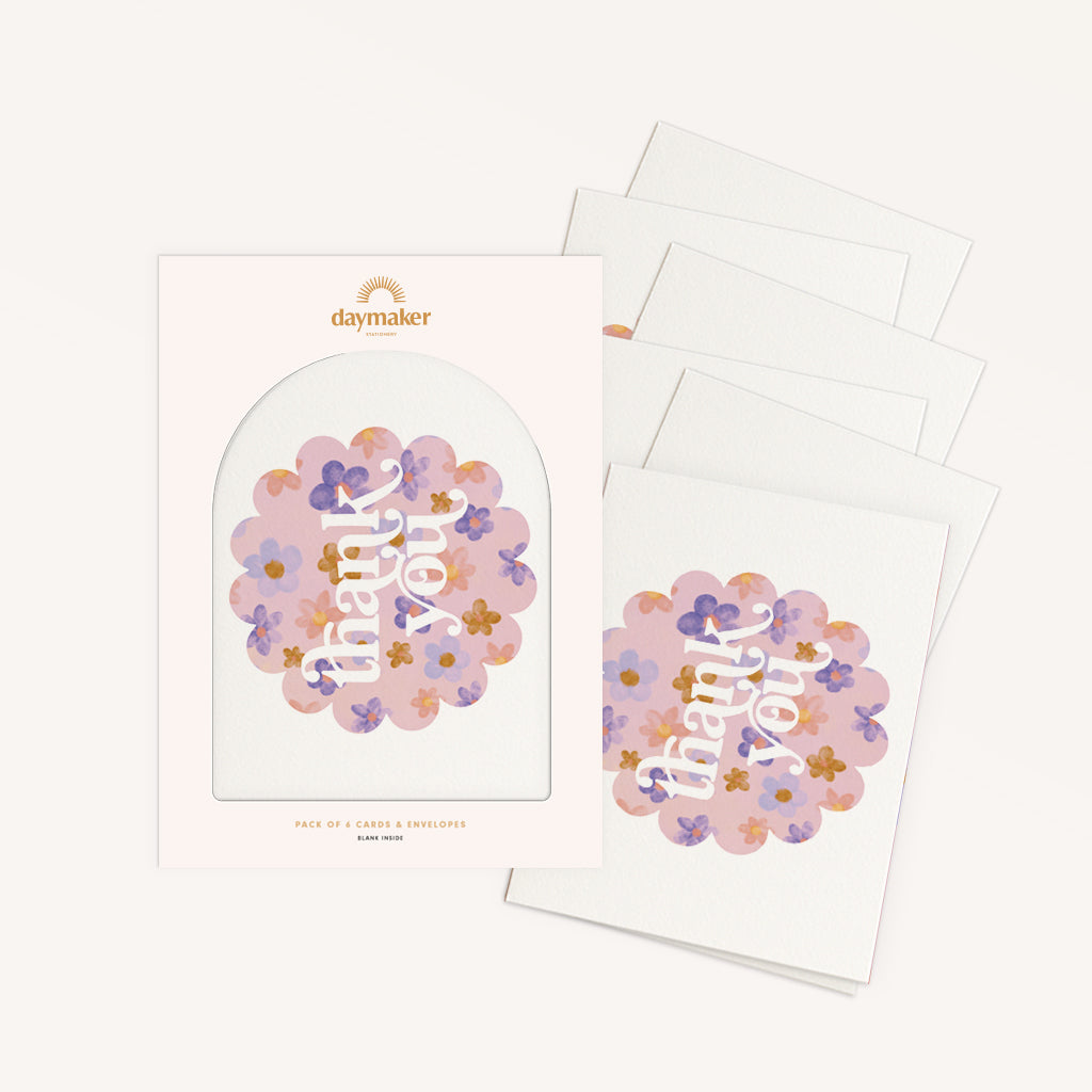 Thank You 'Blossoms' Boxed Card Set (6pk)
