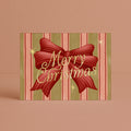'Merry Christmas' Bow Card with Gold Foil