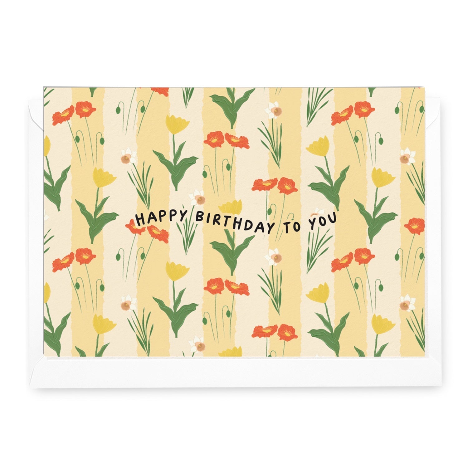 'Happy Birthday' Flower Garden Card