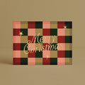 'Merry Christmas' Check Card with Gold Foil
