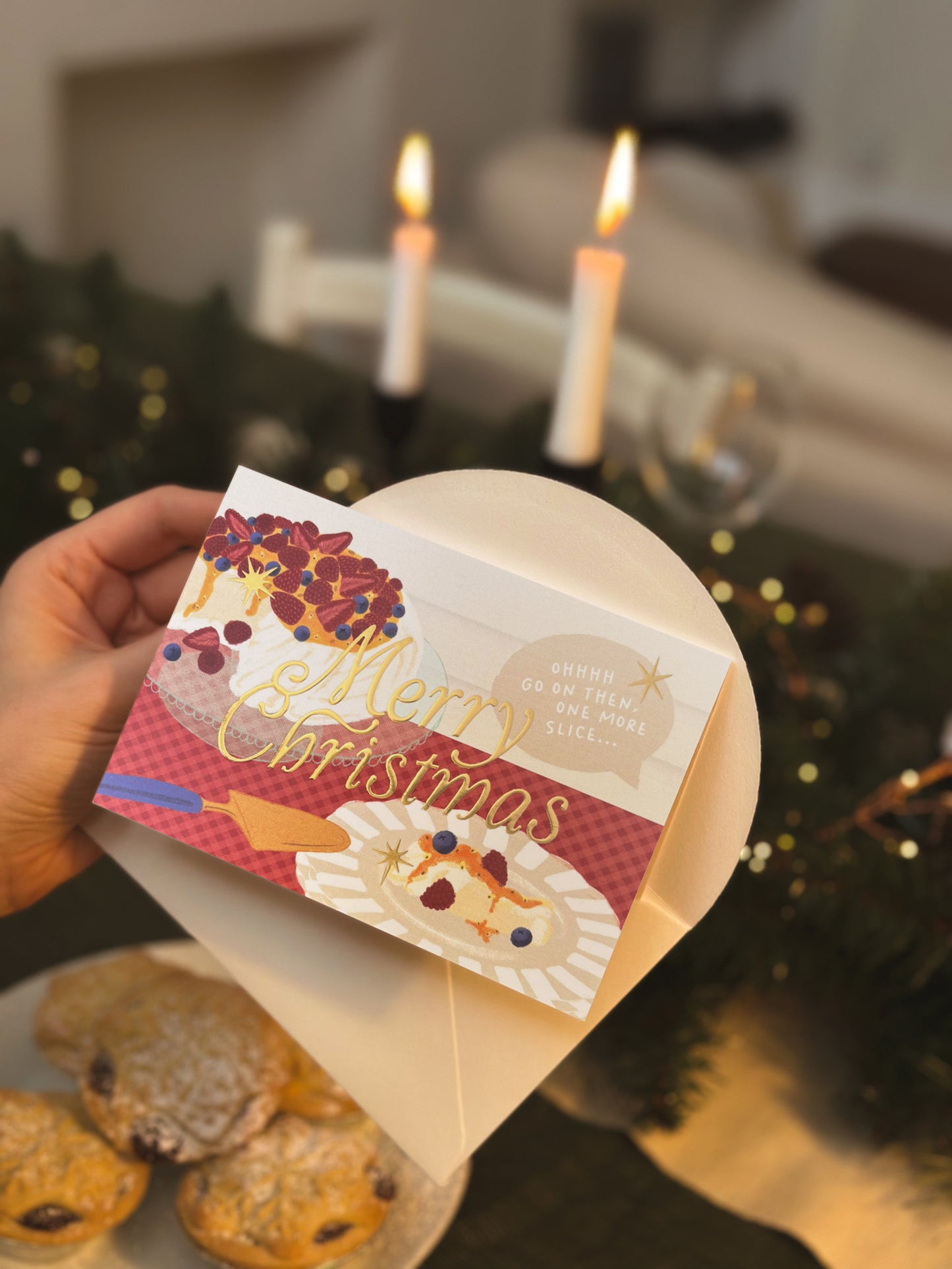 'Merry Christmas' Boxed Card Set (6pk) with Gold Foil